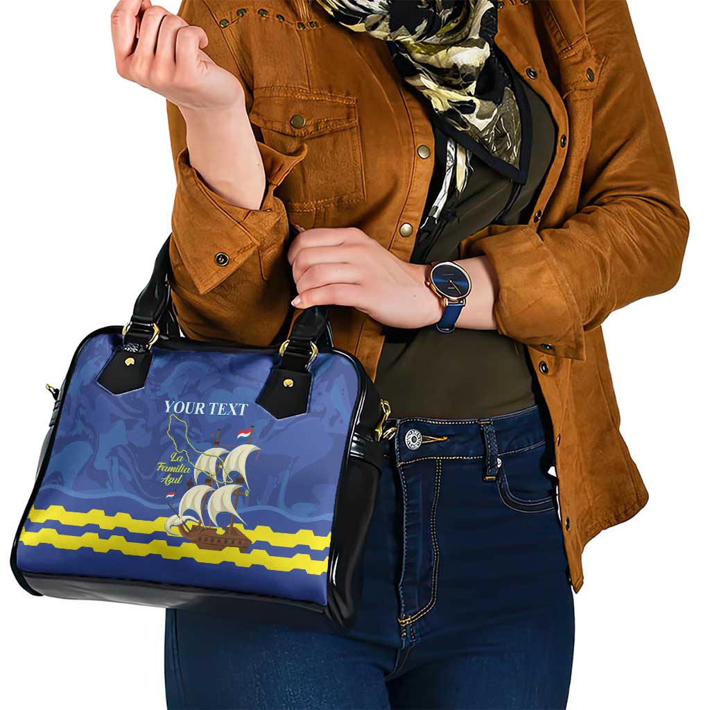 Custom Curacao Football Shoulder Handbag La Familia Azul LT14