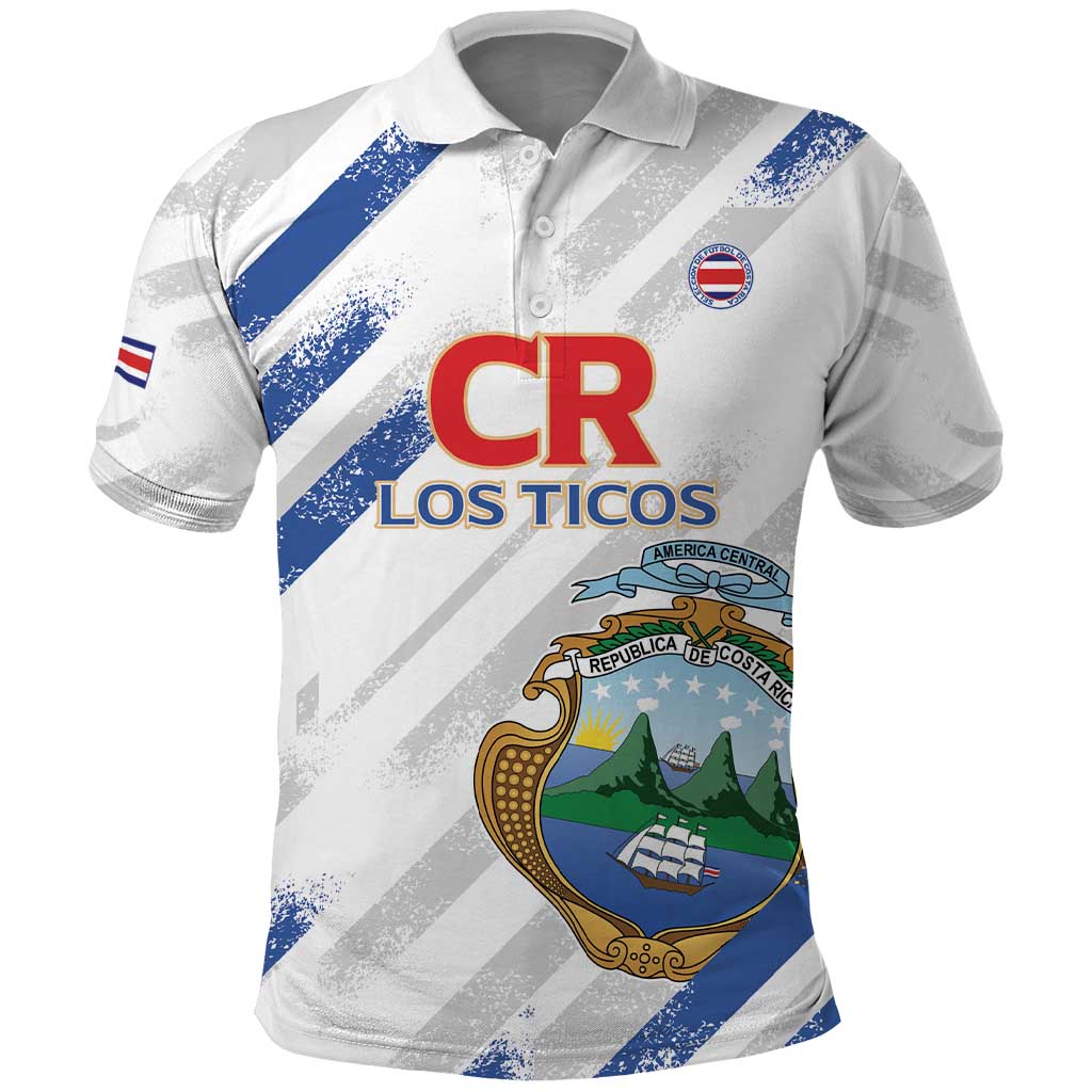 Custom Costa Rica Football Polo Shirt Go Champions Los Ticos LT14