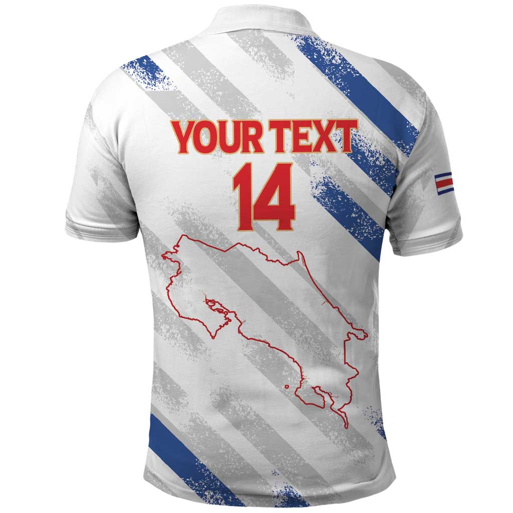 Custom Costa Rica Football Polo Shirt Go Champions Los Ticos LT14