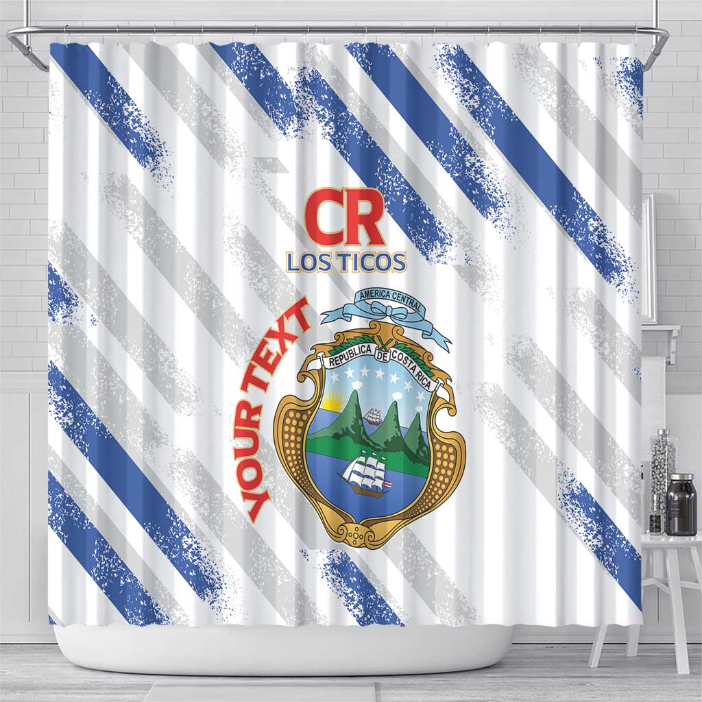 Custom Costa Rica Football Shower Curtain Go Champions Los Ticos LT14