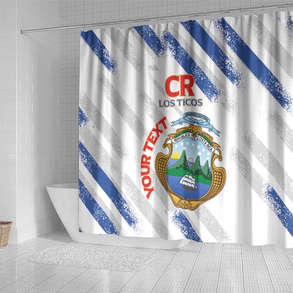 Custom Costa Rica Football Shower Curtain Go Champions Los Ticos LT14