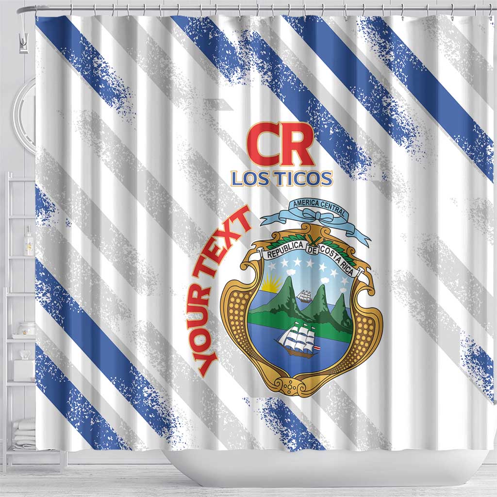 Custom Costa Rica Football Shower Curtain Go Champions Los Ticos LT14