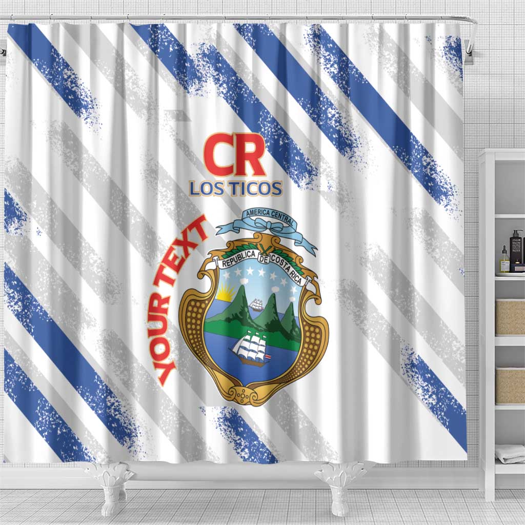 Custom Costa Rica Football Shower Curtain Go Champions Los Ticos LT14