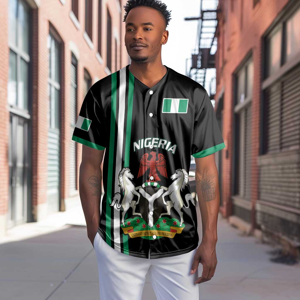 Nigeria Baseball Jersey Nigeria Coat Of Arms Simple Style LT14