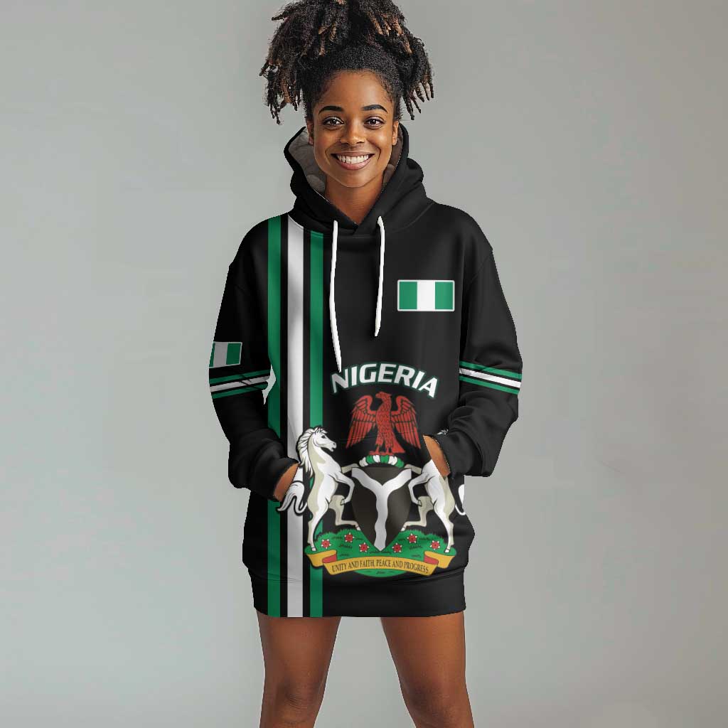 Nigeria Hoodie Dress Nigeria Coat Of Arms Simple Style LT14