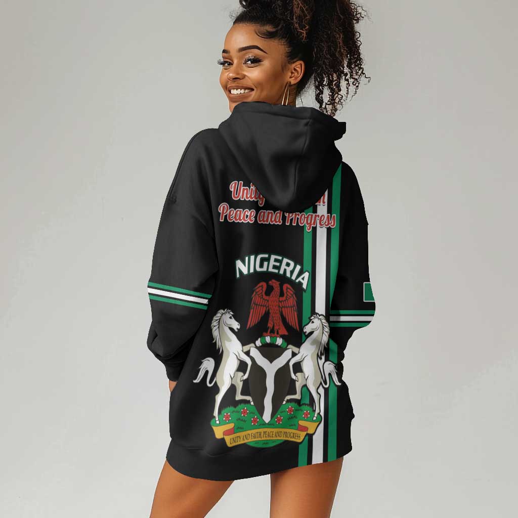 Nigeria Hoodie Dress Nigeria Coat Of Arms Simple Style LT14