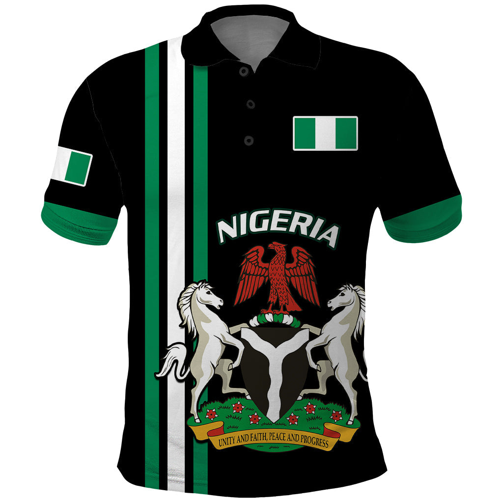 Nigeria Polo Shirt Nigeria Coat Of Arms Simple Style LT14