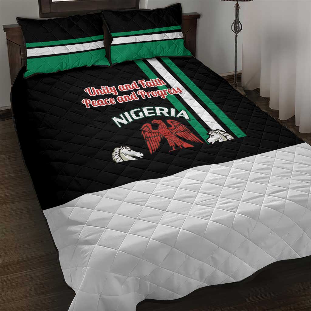 Nigeria Quilt Bed Set Nigeria Coat Of Arms Simple Style LT14