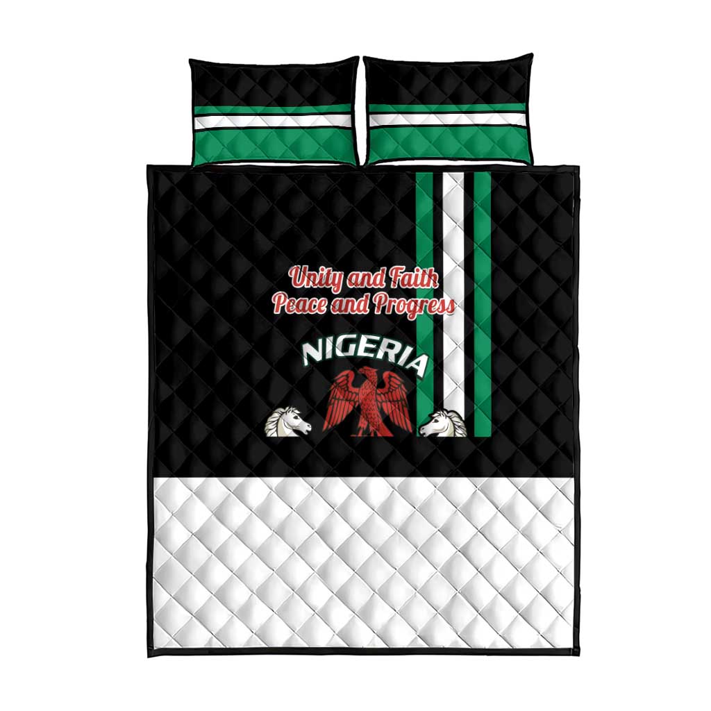 Nigeria Quilt Bed Set Nigeria Coat Of Arms Simple Style LT14
