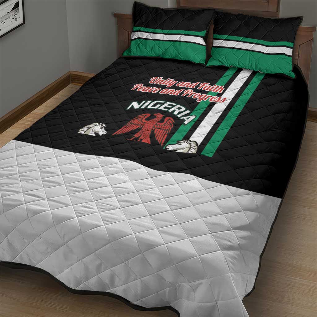 Nigeria Quilt Bed Set Nigeria Coat Of Arms Simple Style LT14