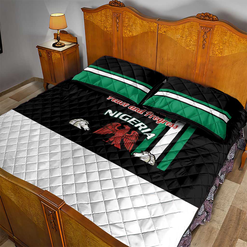 Nigeria Quilt Bed Set Nigeria Coat Of Arms Simple Style LT14