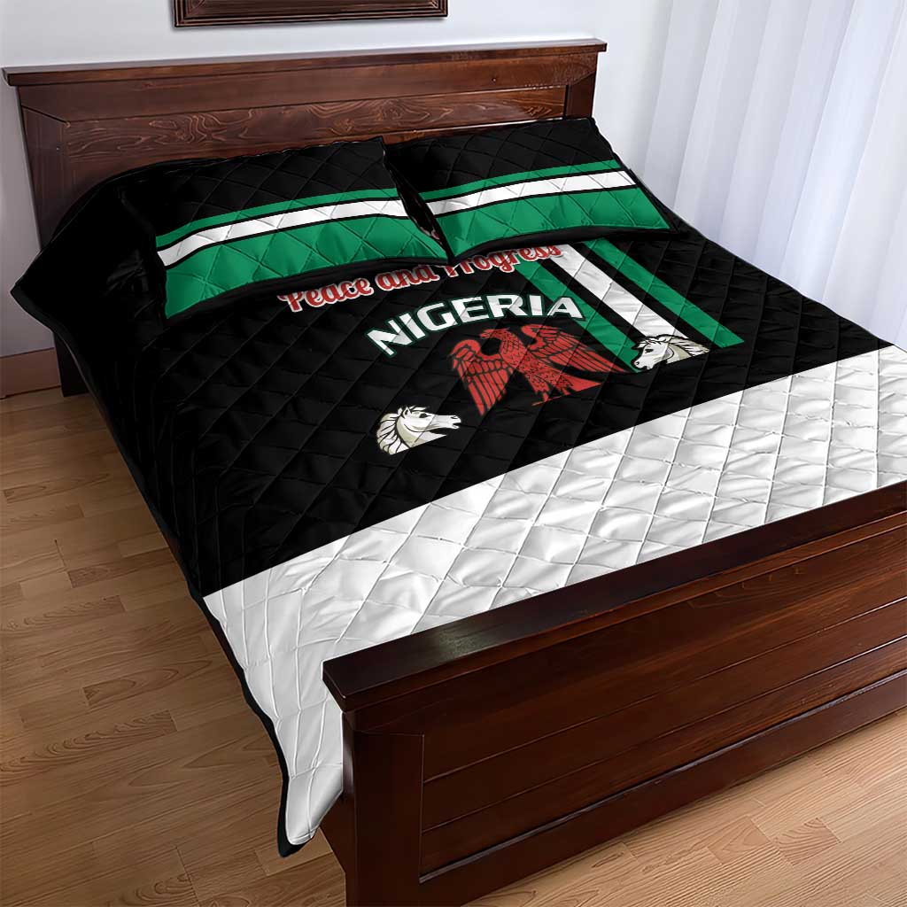 Nigeria Quilt Bed Set Nigeria Coat Of Arms Simple Style LT14