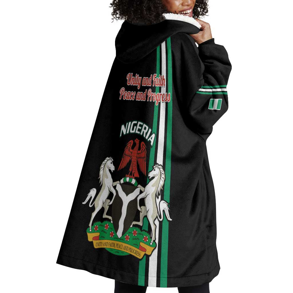 Nigeria Wearable Blanket Hoodie Nigeria Coat Of Arms Simple Style LT14