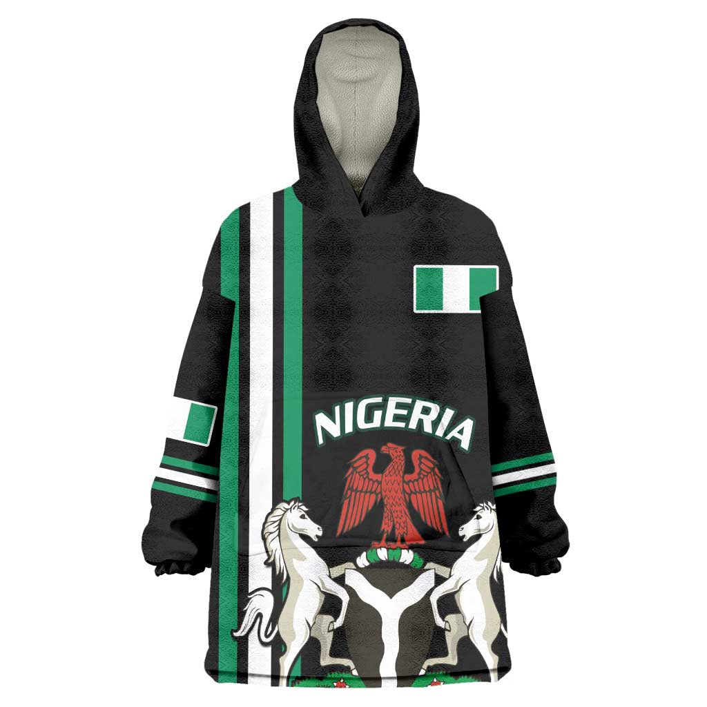 Nigeria Wearable Blanket Hoodie Nigeria Coat Of Arms Simple Style LT14