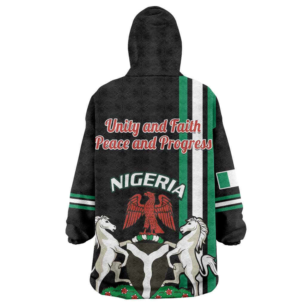 Nigeria Wearable Blanket Hoodie Nigeria Coat Of Arms Simple Style LT14