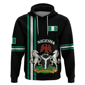 Personalised Nigeria Hoodie Nigeria Coat Of Arms Simple Style LT14
