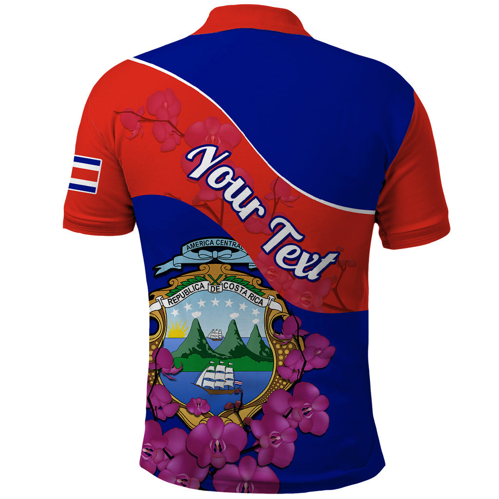 Personalised Costa Rica Polo Shirt Coat Of Arms Mix Purple Orchid LT14