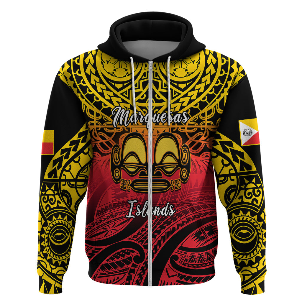 Personalised Marquesas Islands Hoodie Tiki Polynesian Marquesan Pattern LT14