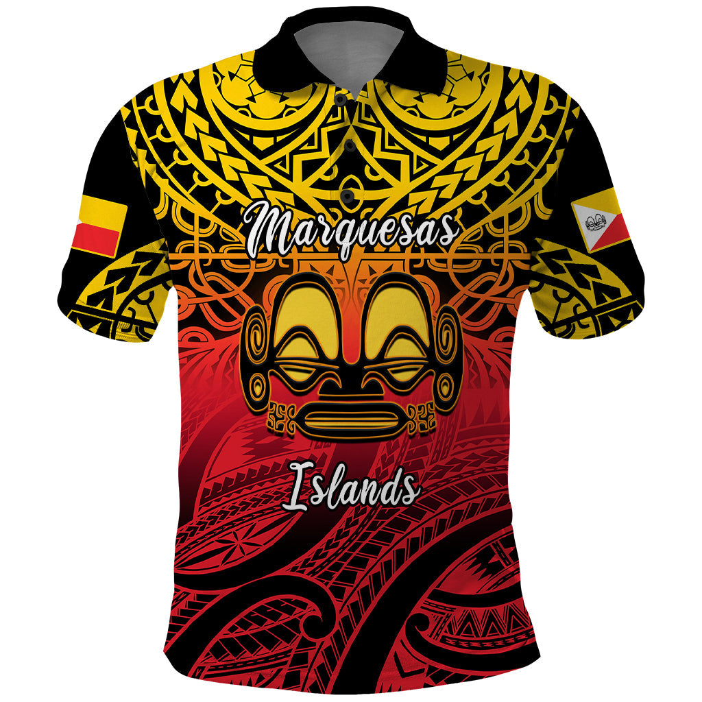 Personalised Marquesas Islands Polo Shirt Tiki Polynesian Marquesan Pattern LT14