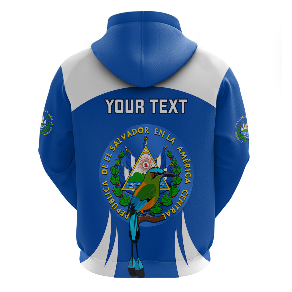 Custom El Salvador Independence Day Hoodie Torogoz With Coat Of Arms Proud LT14
