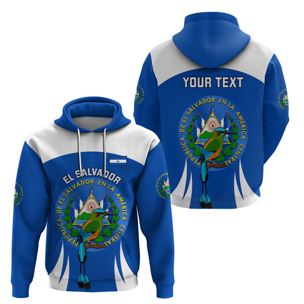 Custom El Salvador Independence Day Hoodie Torogoz With Coat Of Arms Proud LT14