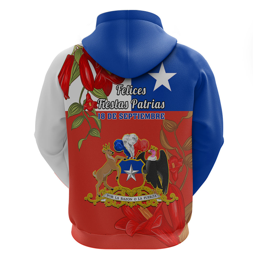 Chile Independence Day Hoodie Chilean Copihue Felices Fiestas Patrias LT14