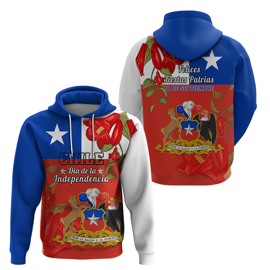 Chile Independence Day Hoodie Chilean Copihue Felices Fiestas Patrias LT14
