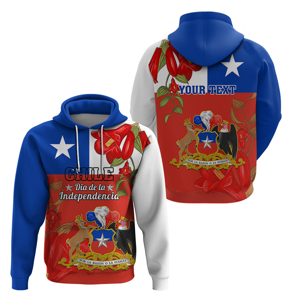 Custom Chile Independence Day Hoodie Chilean Copihue Felices Fiestas Patrias LT14