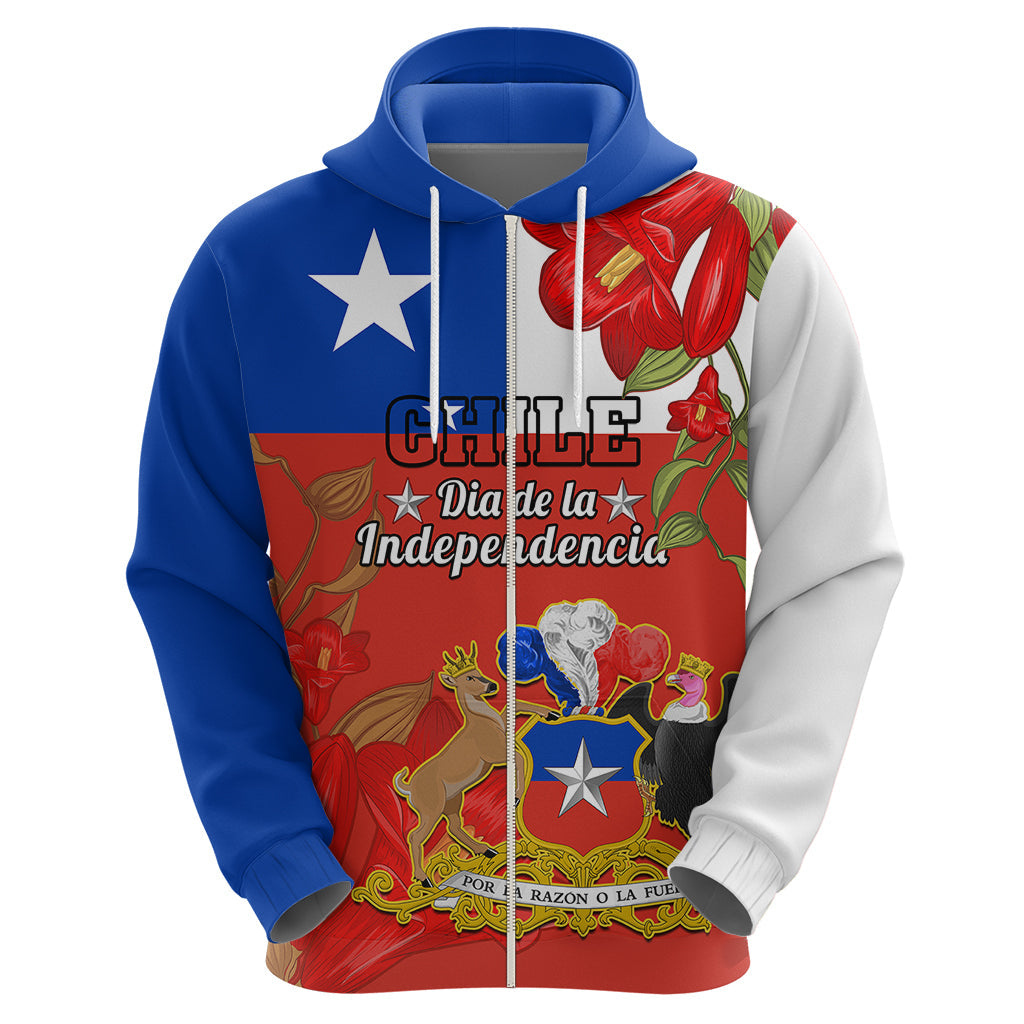 Custom Chile Independence Day Hoodie Chilean Copihue Felices Fiestas Patrias LT14