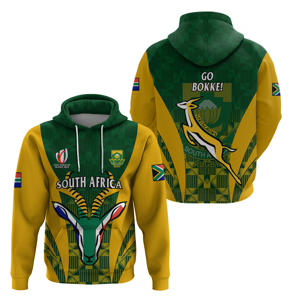 South Africa Rugby Hoodie Go Springboks Kente Pattern With Bokke LT14