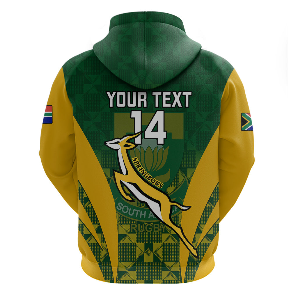 Custom South Africa Rugby Hoodie Go Springboks Kente Pattern With Bokke LT14