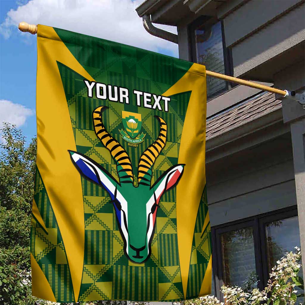Custom South Africa Rugby Garden Flag Go Springboks Kente With Bokke LT14