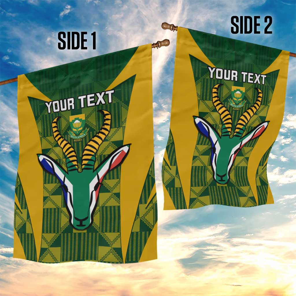 Custom South Africa Rugby Garden Flag Go Springboks Kente With Bokke LT14