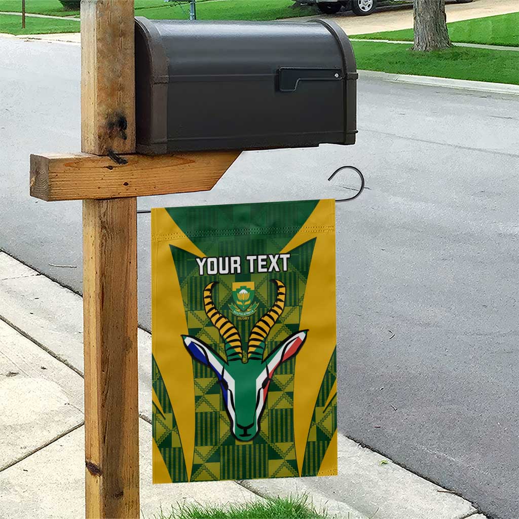 Custom South Africa Rugby Garden Flag Go Springboks Kente With Bokke LT14