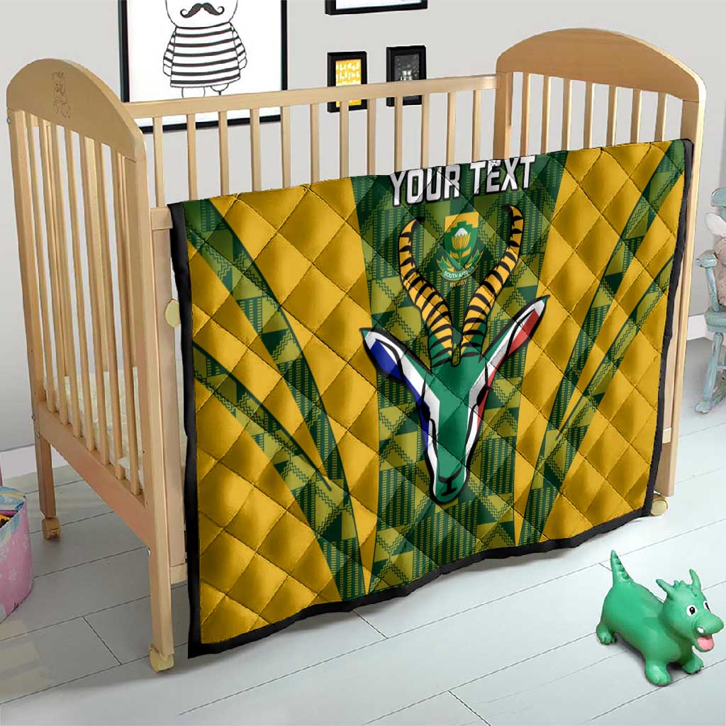 Custom South Africa Rugby Quilt Go Springboks Kente With Bokke LT14