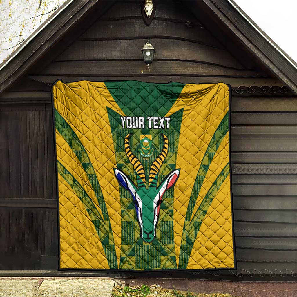 Custom South Africa Rugby Quilt Go Springboks Kente With Bokke LT14