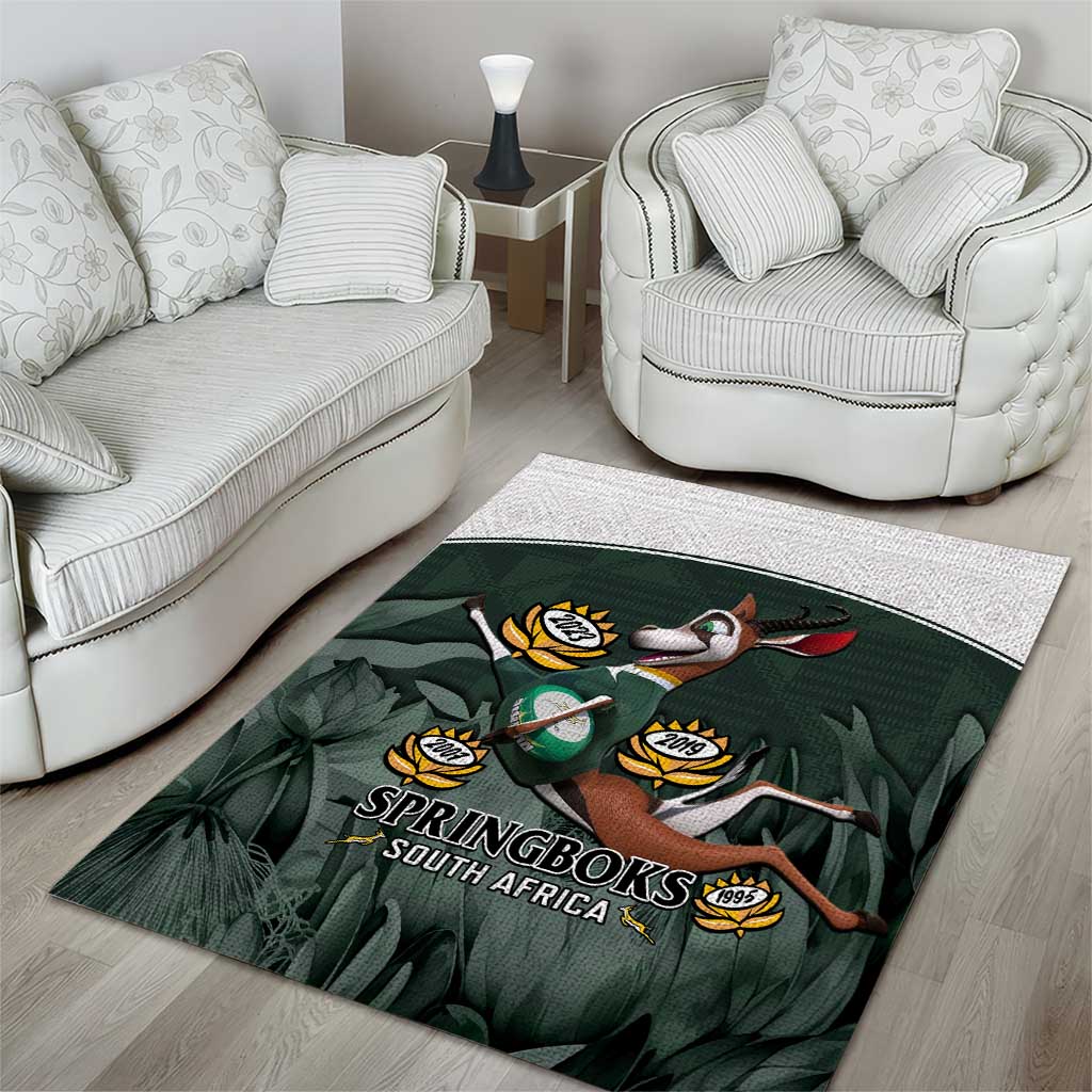 South Africa Rugby Area Rug Springboks 4th Champions World Cup Proud Bokke LT14