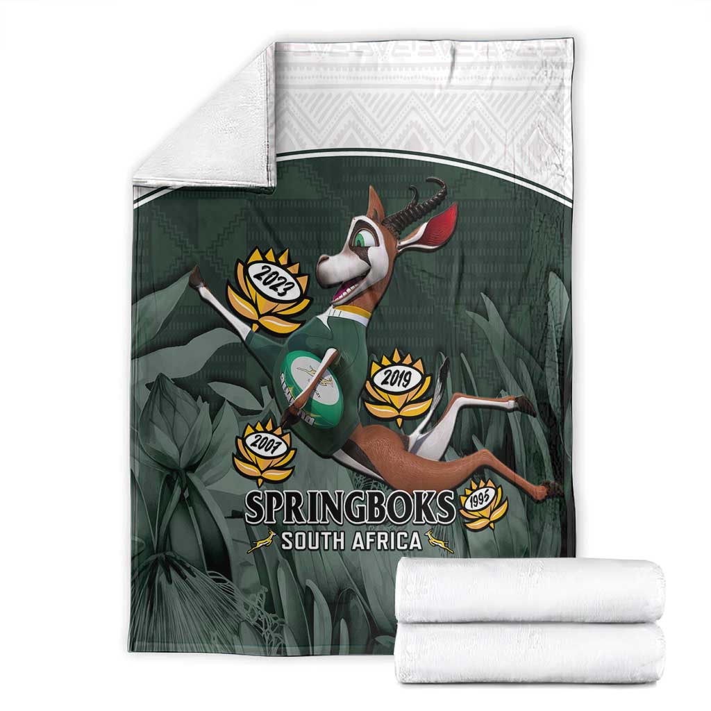 South Africa Rugby Blanket Springboks 4th Champions World Cup Proud Bokke LT14