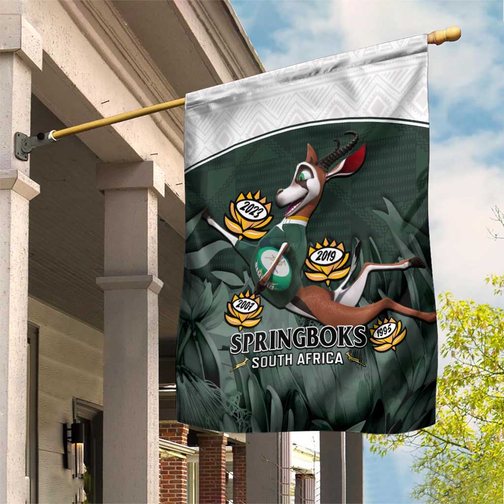 South Africa Rugby Garden Flag Springboks 4th Champions World Cup Proud Bokke LT14