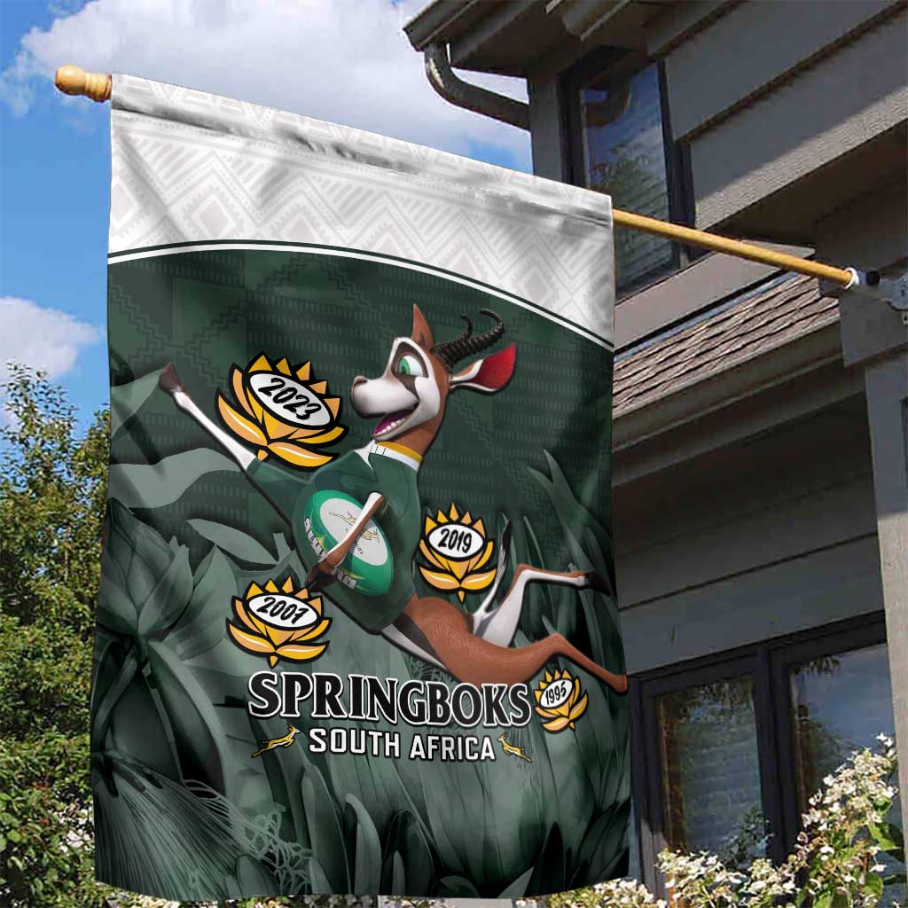 South Africa Rugby Garden Flag Springboks 4th Champions World Cup Proud Bokke LT14