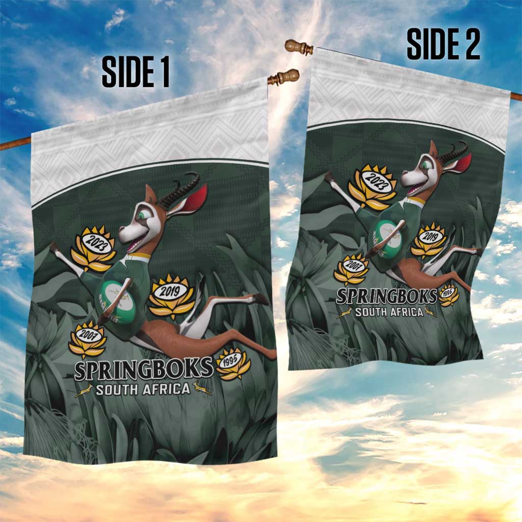 South Africa Rugby Garden Flag Springboks 4th Champions World Cup Proud Bokke LT14