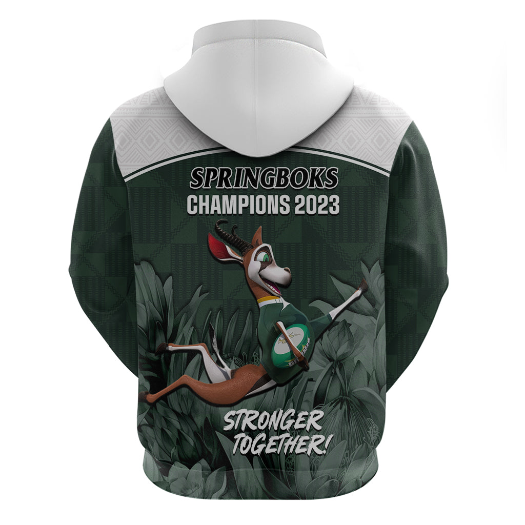South Africa Rugby Hoodie Springboks 4th Champions World Cup Proud Bokke LT14