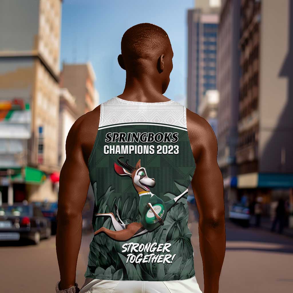 South Africa Rugby Men Tank Top Springboks 4th Champions World Cup Proud Bokke LT14