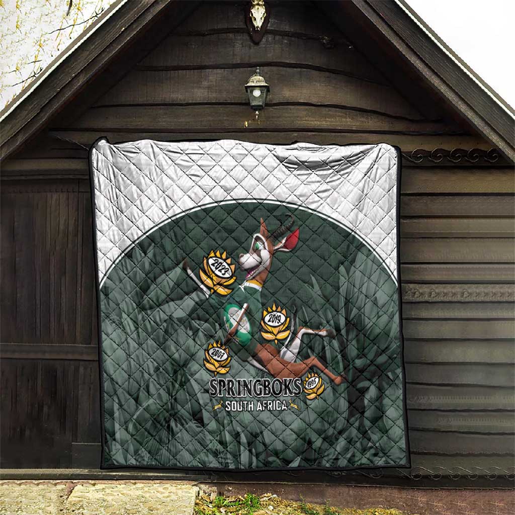 South Africa Rugby Quilt Springboks 4th Champions World Cup Proud Bokke LT14