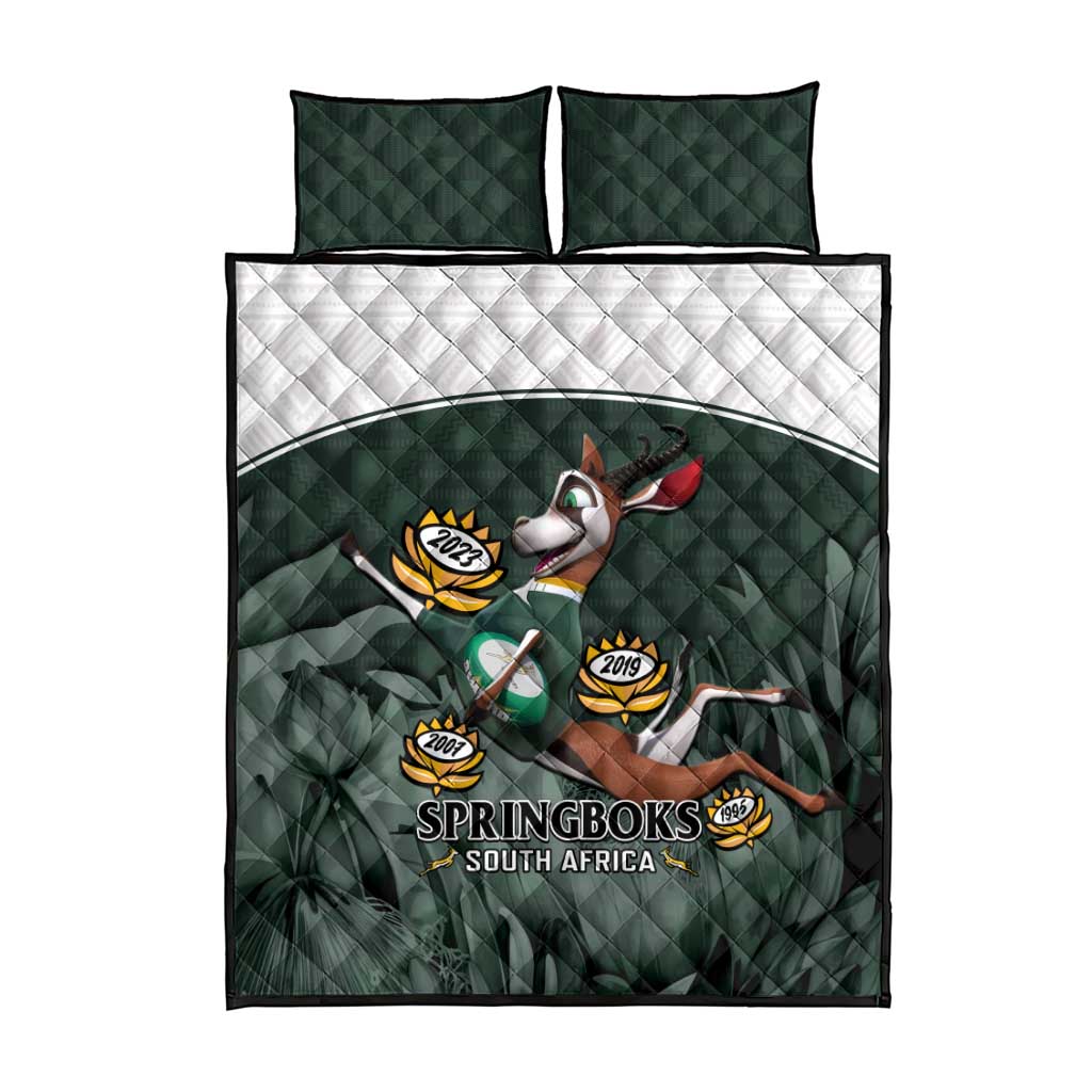 South Africa Rugby Quilt Bed Set Springboks 4th Champions World Cup Proud Bokke LT14