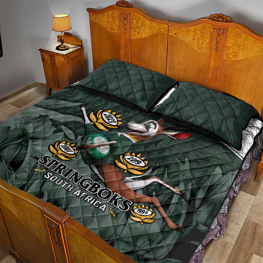 South Africa Rugby Quilt Bed Set Springboks 4th Champions World Cup Proud Bokke LT14