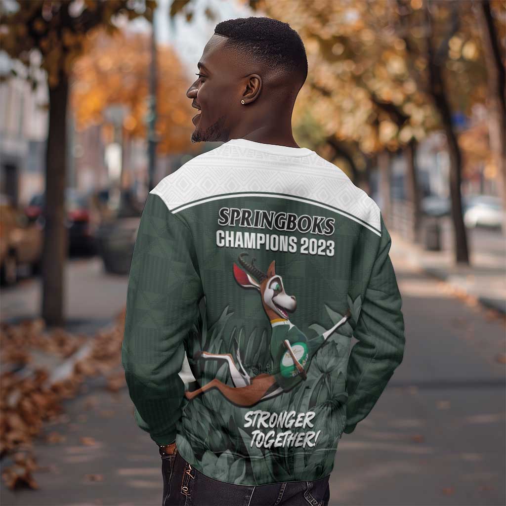 South Africa Rugby Sweatshirt Springboks 4th Champions World Cup Proud Bokke LT14