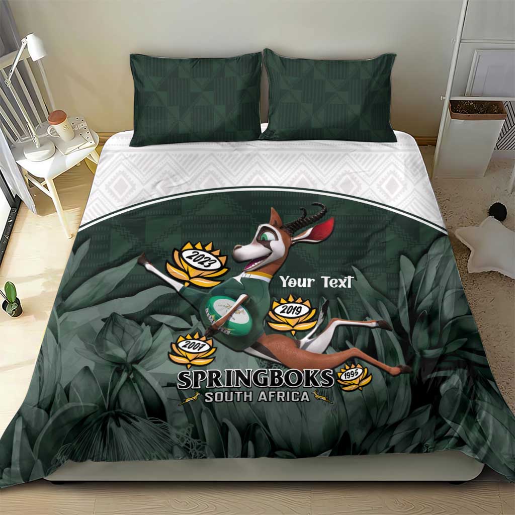 Custom South Africa Rugby Bedding Set Springboks 4th Champions World Cup Proud Bokke LT14