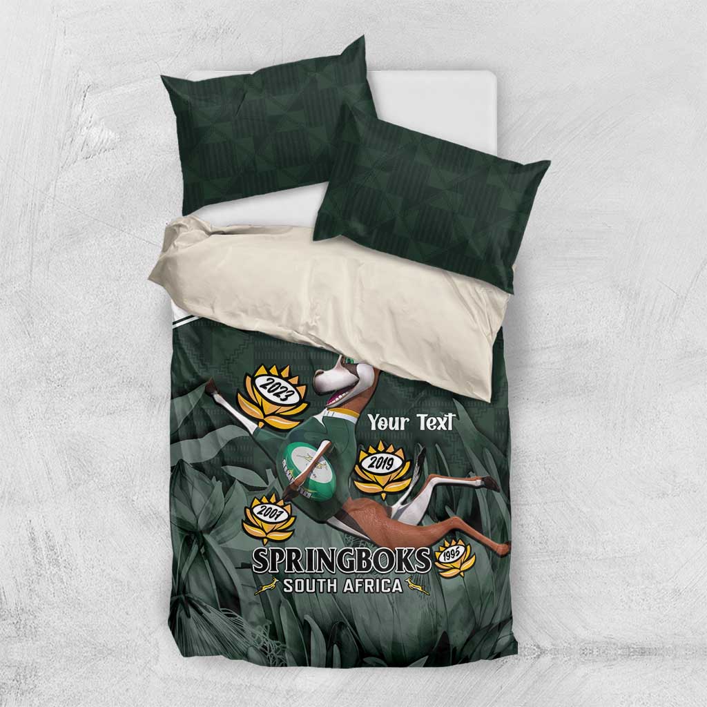 Custom South Africa Rugby Bedding Set Springboks 4th Champions World Cup Proud Bokke LT14