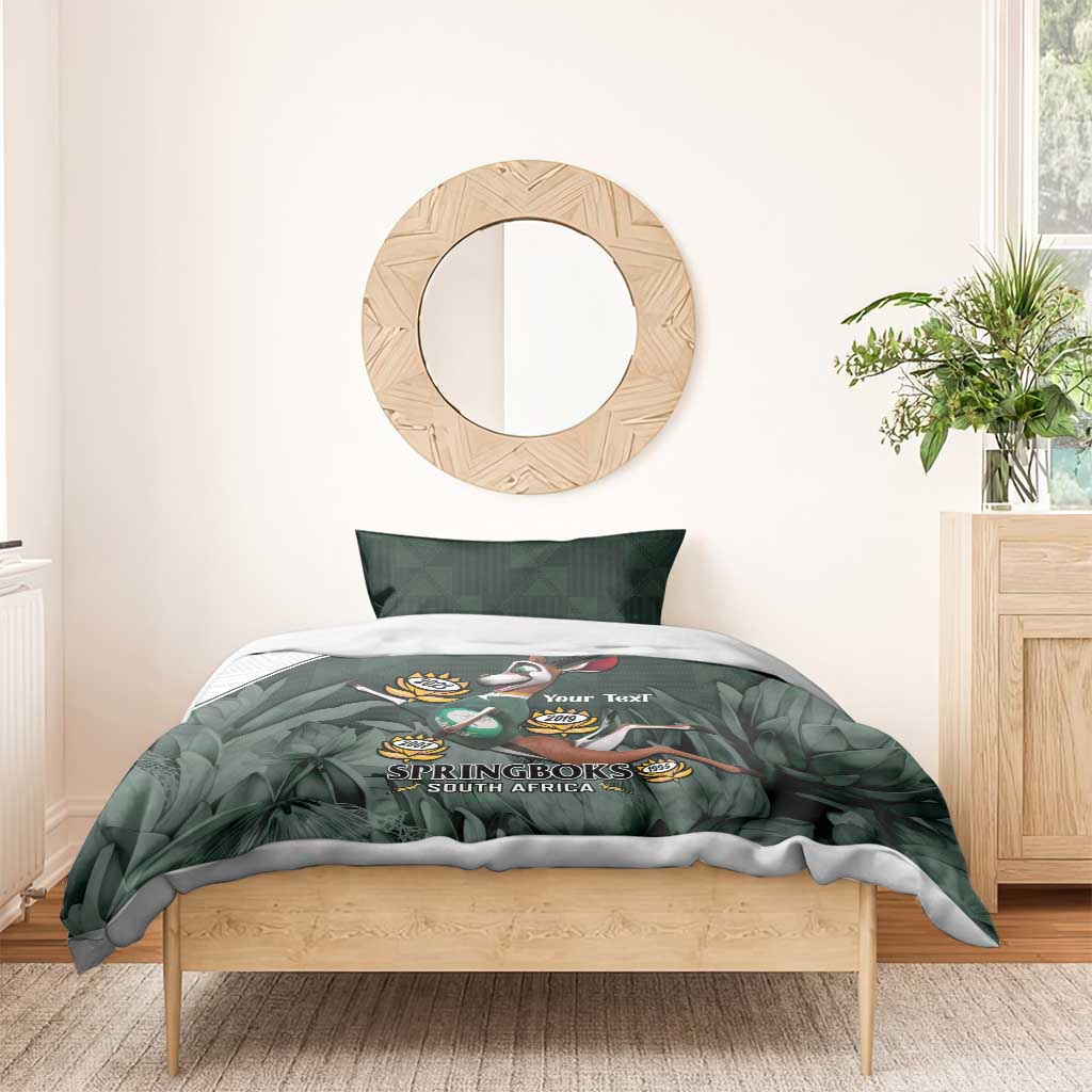 Custom South Africa Rugby Bedding Set Springboks 4th Champions World Cup Proud Bokke LT14